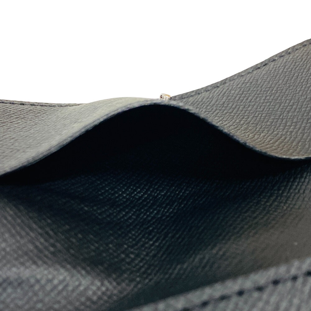 LOUIS VUITTON Card Case M64595 Taiga black Taiga Unvelop Cult Do Visit NM mens(Unisex) Used Authentic