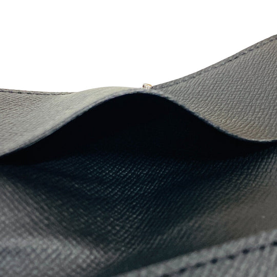 LOUIS VUITTON Card Case M64595 Taiga black Taiga Unvelop Cult Do Visit NM mens(Unisex) Used Authentic