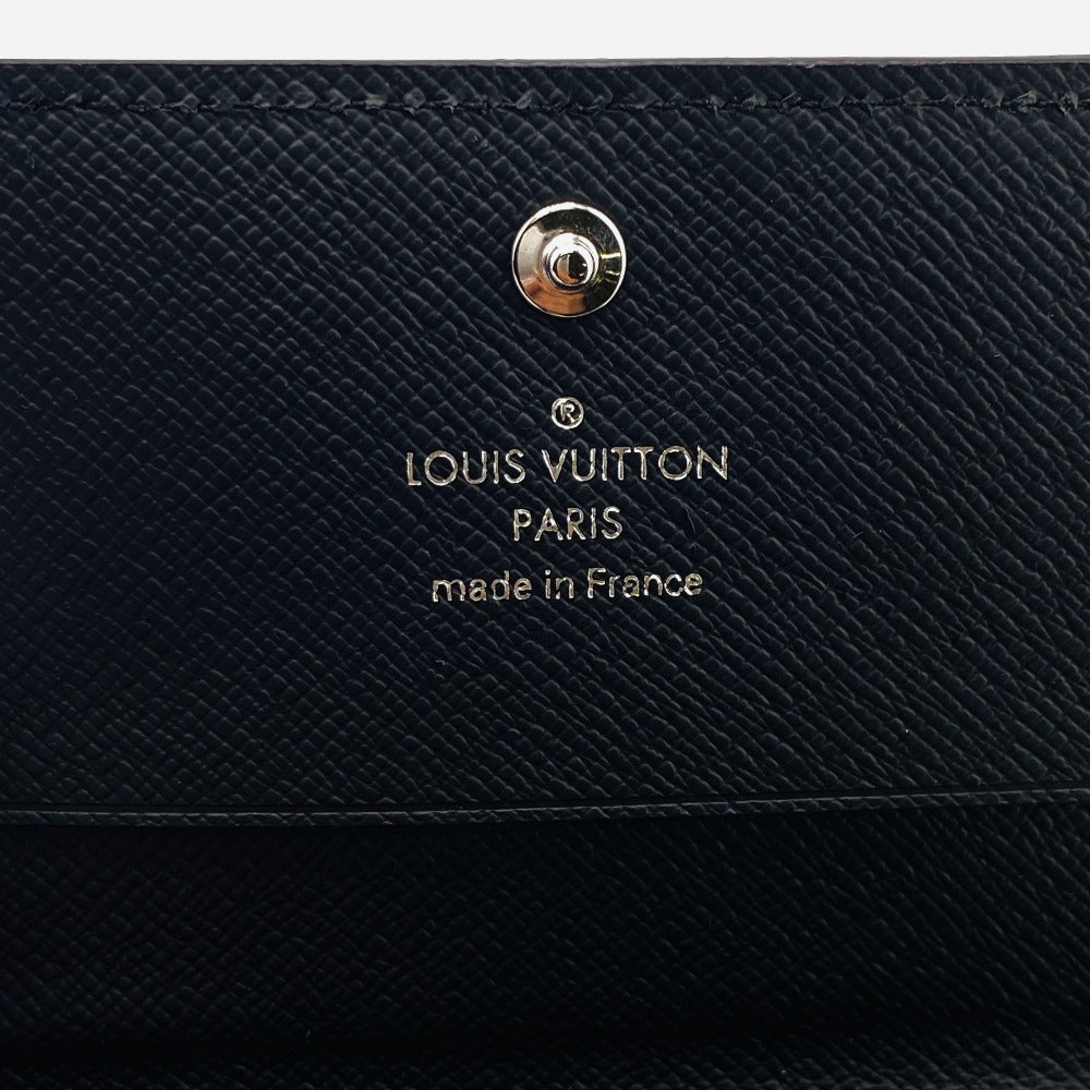 LOUIS VUITTON Card Case M64595 Taiga black Taiga Unvelop Cult Do Visit NM mens(Unisex) Used Authentic