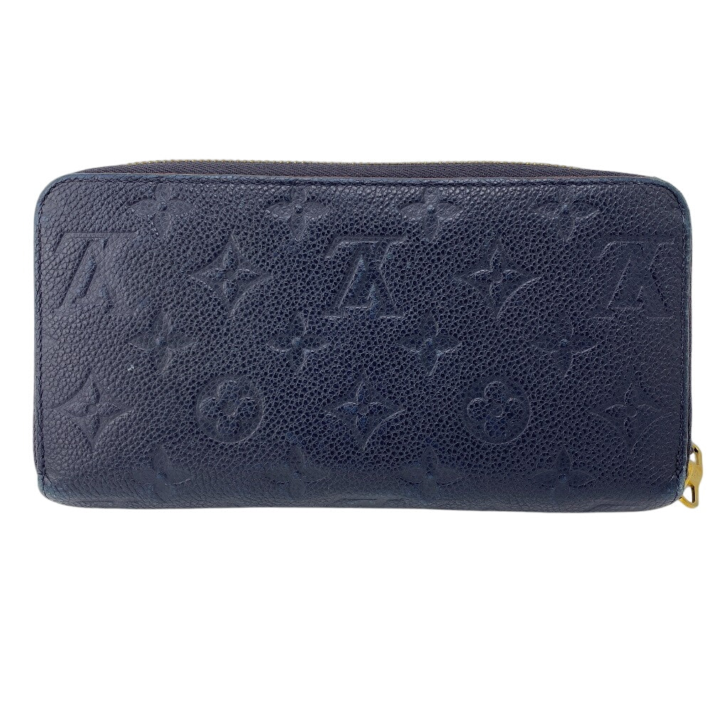 LOUIS VUITTON Long Wallet Purse M62121 leather Marine Rouge 1 Monogram Unplant Zippy wallet mens Used Authentic