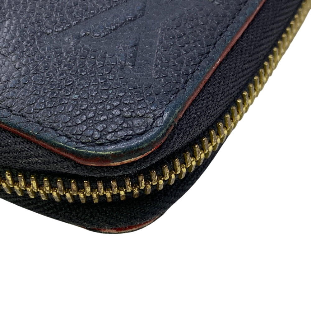 LOUIS VUITTON Long Wallet Purse M62121 leather Marine Rouge 1 Monogram Unplant Zippy wallet mens Used Authentic