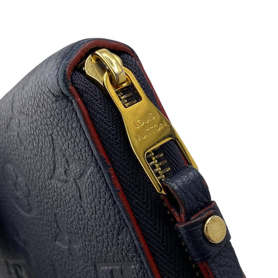 LOUIS VUITTON Long Wallet Purse M62121 leather Marine Rouge 1 Monogram Unplant Zippy wallet mens Used Authentic