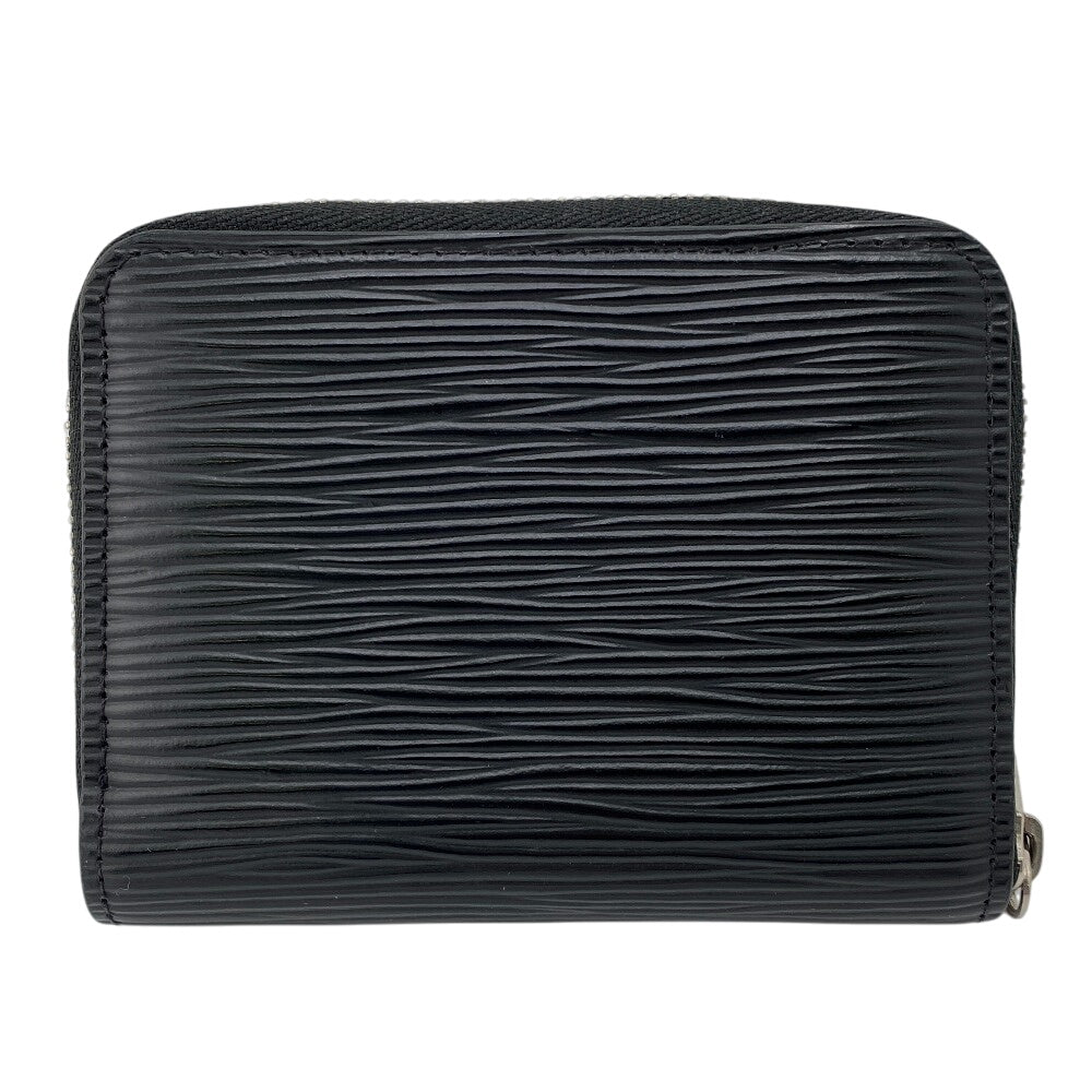 LOUIS VUITTON Coin case M60152 leather black 1 Epi Zip around purse mens(Unisex) Used Authentic