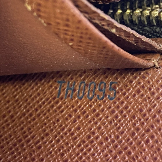 LOUIS VUITTON Long Wallet Purse M61727 leather Brown Monogram Porto Monezup(Unisex) Used Authentic