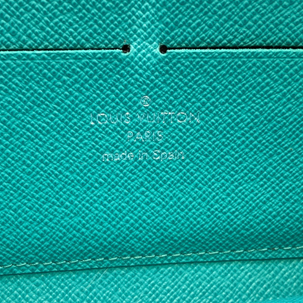 LOUIS VUITTON Long Wallet Purse M60955 leather turquoise blue 1 Epi Zippy wallet Women(Unisex) Used Authentic
