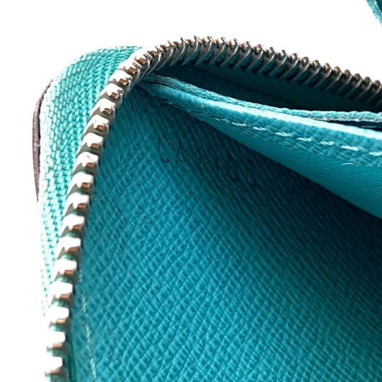 LOUIS VUITTON Long Wallet Purse M60955 leather turquoise blue 1 Epi Zippy wallet Women(Unisex) Used Authentic