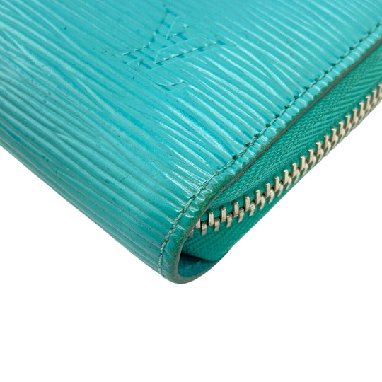 LOUIS VUITTON Long Wallet Purse M60955 leather turquoise blue 1 Epi Zippy wallet Women(Unisex) Used Authentic