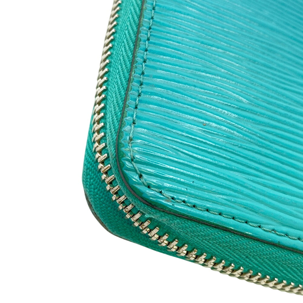 LOUIS VUITTON Long Wallet Purse M60955 leather turquoise blue 1 Epi Zippy wallet Women(Unisex) Used Authentic