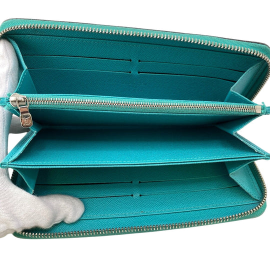 LOUIS VUITTON Long Wallet Purse M60955 leather turquoise blue 1 Epi Zippy wallet Women(Unisex) Used Authentic