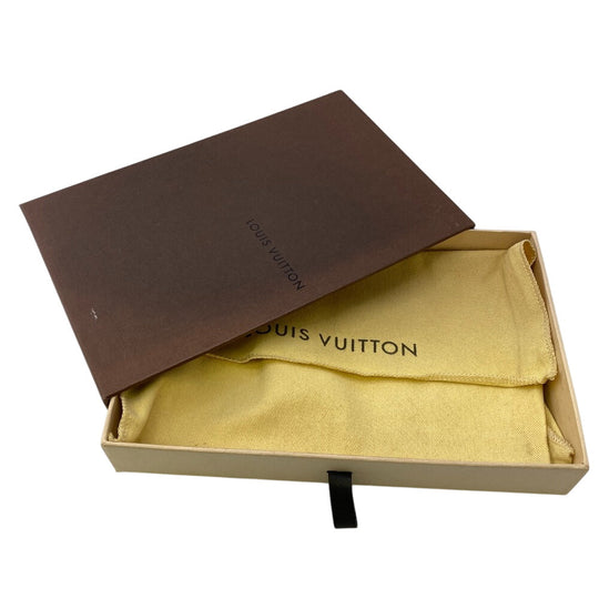LOUIS VUITTON Long Wallet Purse N62665 leather black Damier Braza Portefeuille(Unisex) Used Authentic