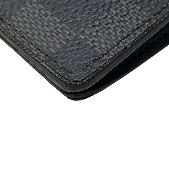 LOUIS VUITTON Long Wallet Purse N62665 leather black Damier Braza Portefeuille(Unisex) Used Authentic