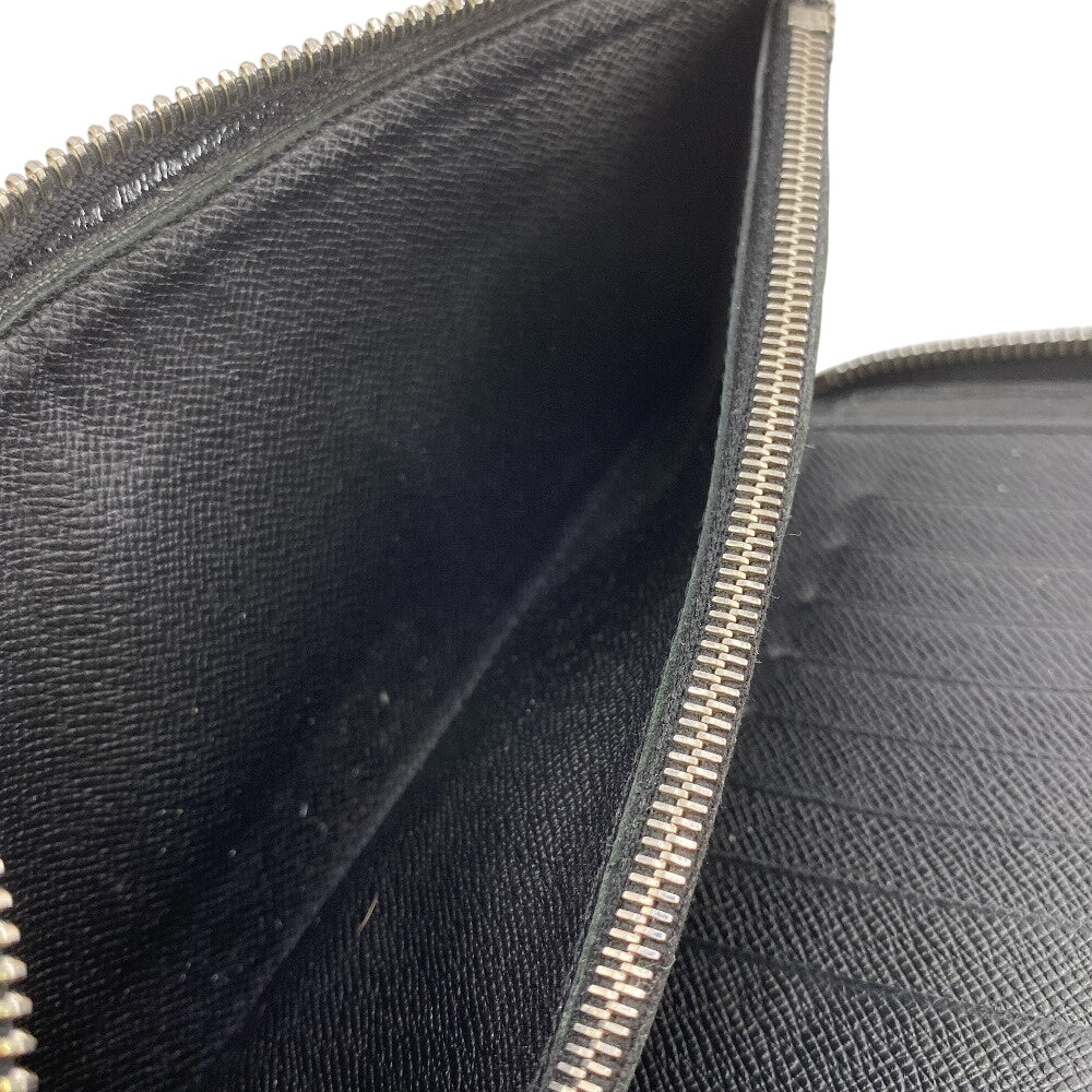 LOUIS VUITTON Long Wallet Purse N63095 leather black Damier Grafitte Zippy Wallet Vertical(Unisex) Used Authentic