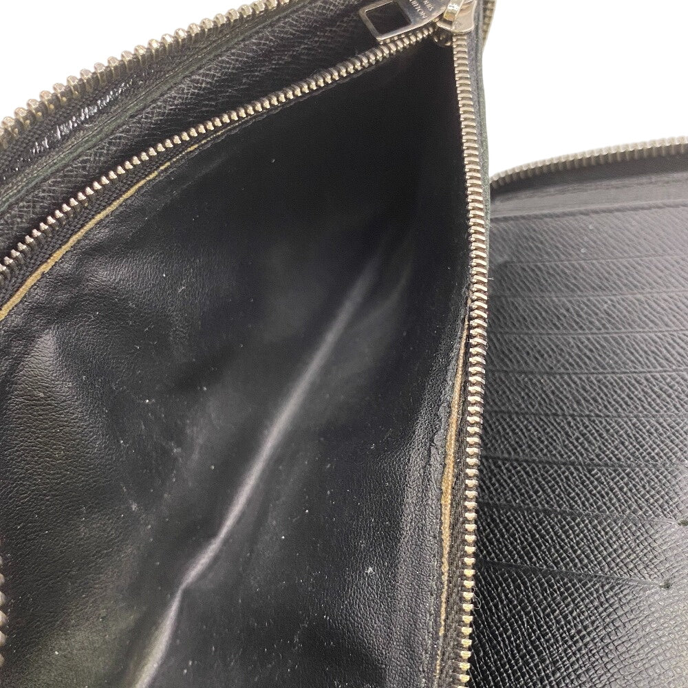 LOUIS VUITTON Long Wallet Purse N63095 leather black Damier Grafitte Zippy Wallet Vertical(Unisex) Used Authentic
