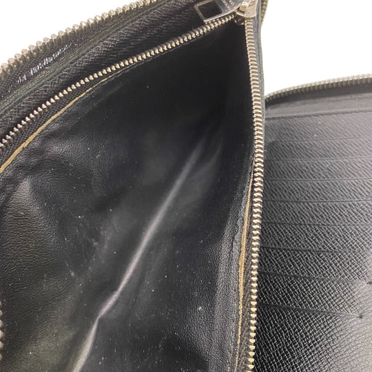 LOUIS VUITTON Long Wallet Purse N63095 leather black Damier Grafitte Zippy Wallet Vertical(Unisex) Used Authentic