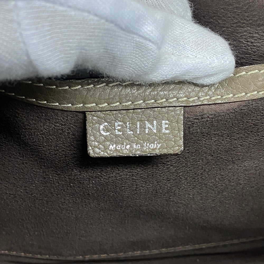 CELINE Handbag leather Gurege 2WAY Luggage nano shopper Women Used Authentic