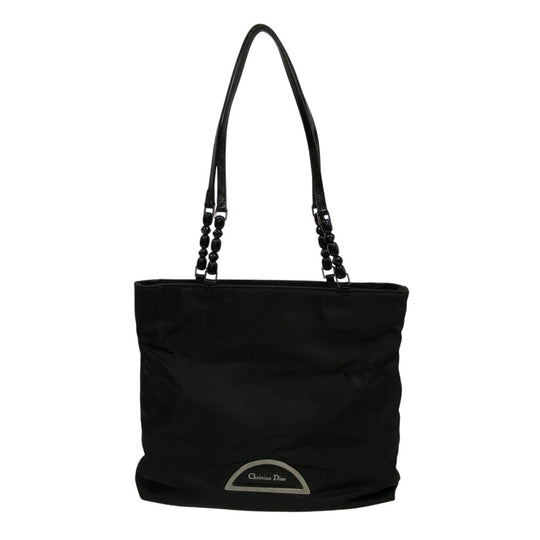 Christian Dior Tote Bag Nylon black Maris Pearl Women Used Authentic