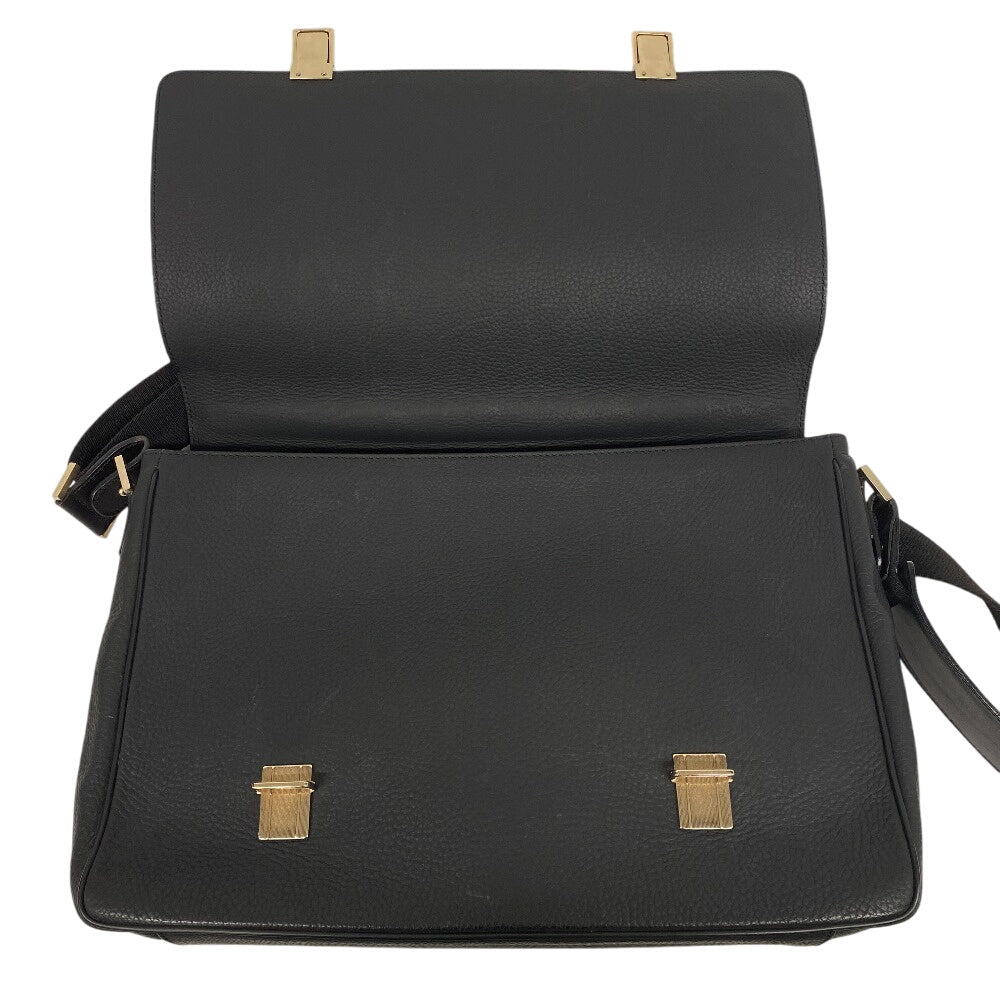 Dunhill Business bag LE6060A leather black Connaught mens Used Authentic
