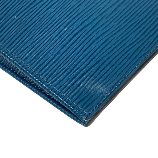 LOUIS VUITTON Clutch bag M58842 leather turquoise blue Epi Pochette Jules PM mens Used Authentic