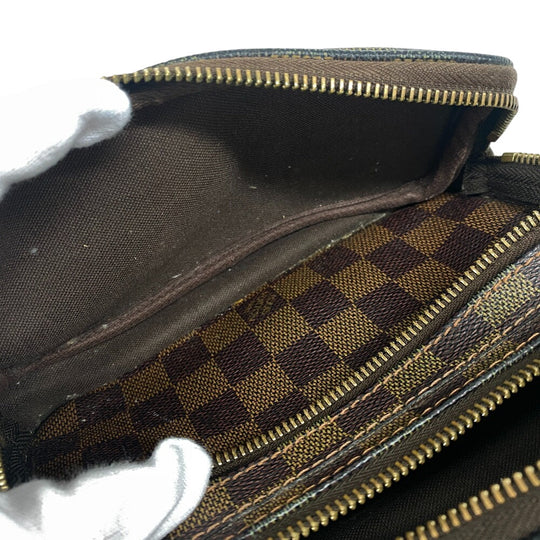 LOUIS VUITTON Sling bag N51172 leather Brown Bum bag Damier Melwil(Unisex) Used Authentic