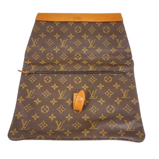LOUIS VUITTON Clutch bag M51805 leather Brown Pochette Monogram Pliant unisex(Unisex) Used Authentic
