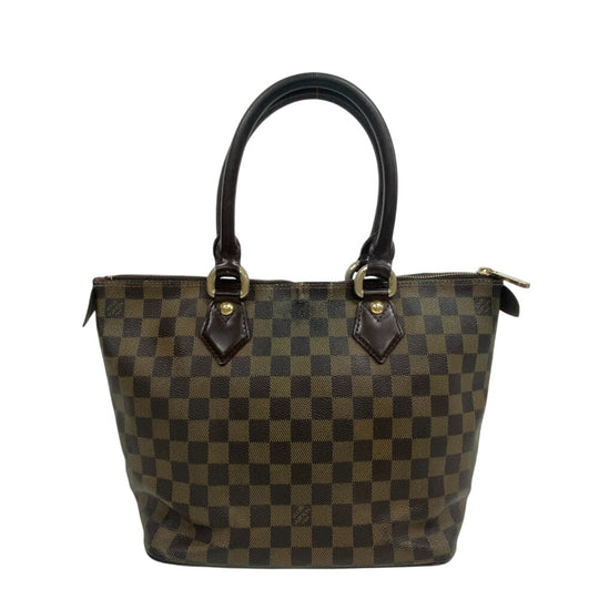 LOUIS VUITTON Handbag N51183 leather Brown Damier Saleya PM Women Used Authentic