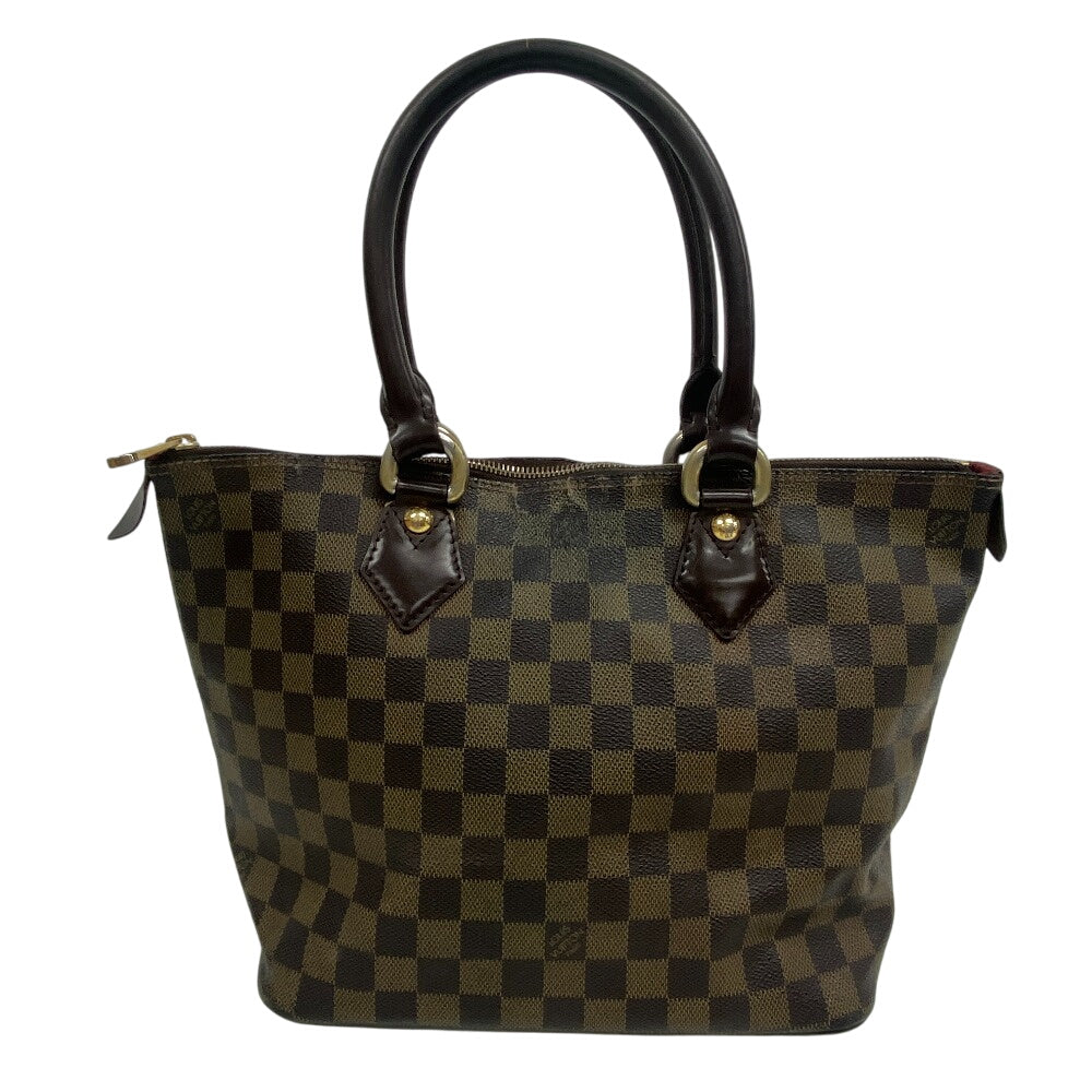 LOUIS VUITTON Handbag N51183 leather Brown Damier Saleya PM Women Used Authentic