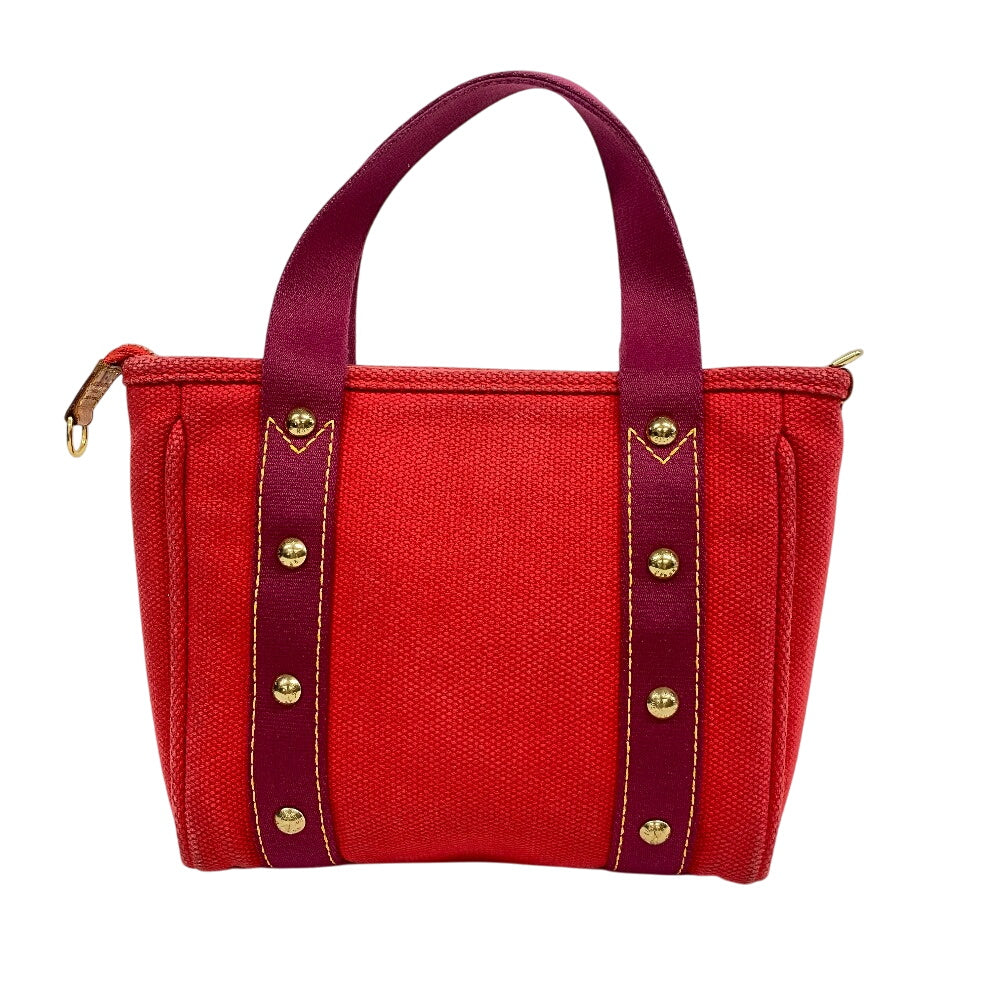 LOUIS VUITTON Handbag M40037 canvas Red With logo Antigua Kava PM Women Used Authentic