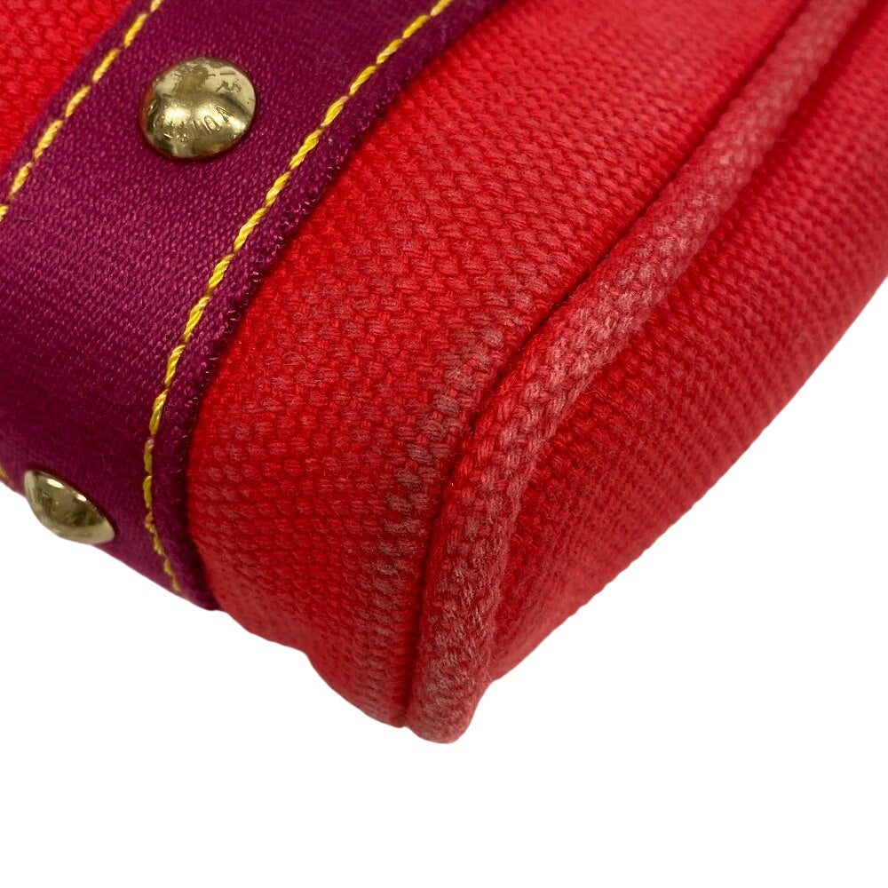 LOUIS VUITTON Handbag M40037 canvas Red With logo Antigua Kava PM Women Used Authentic