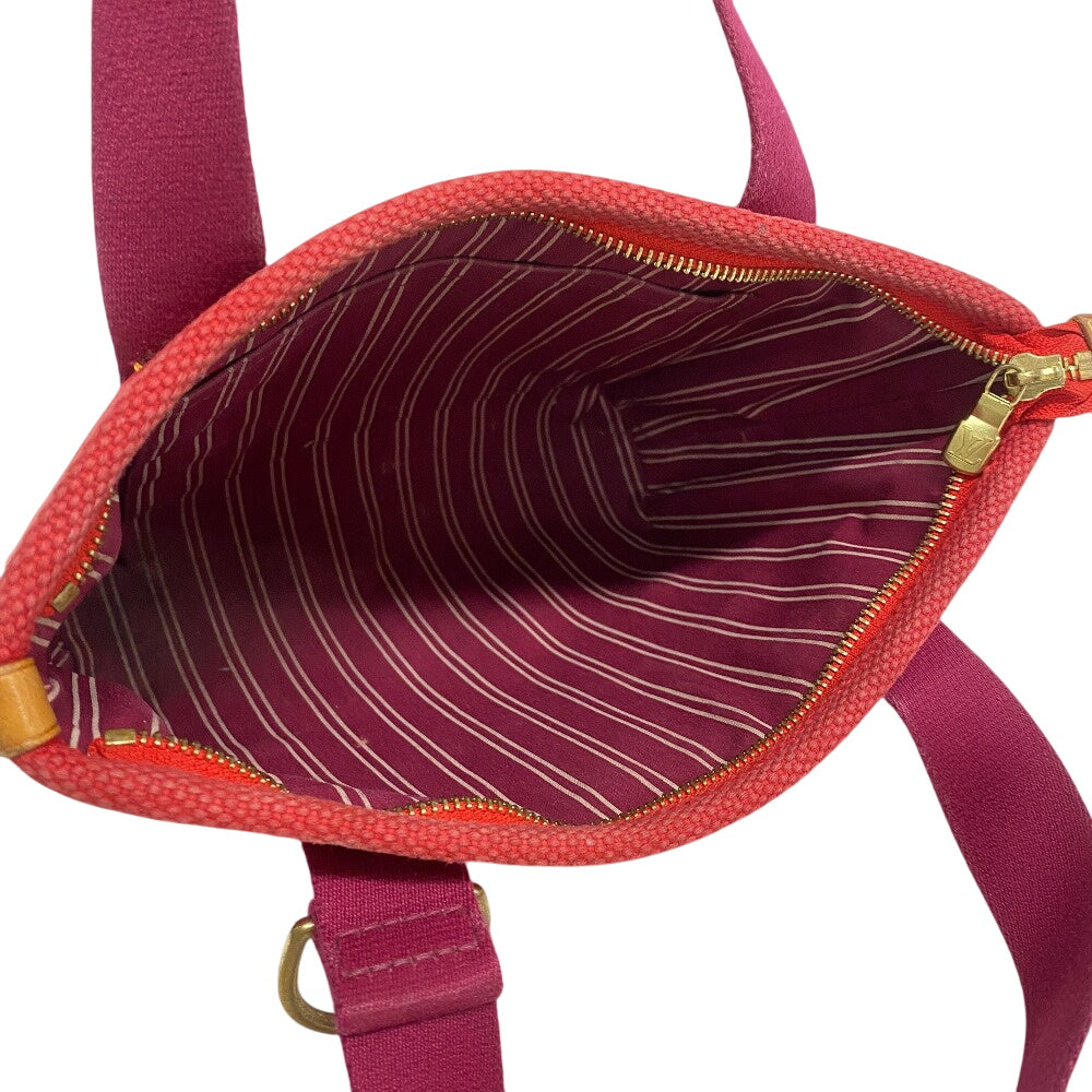 LOUIS VUITTON Handbag M40037 canvas Red With logo Antigua Kava PM Women Used Authentic