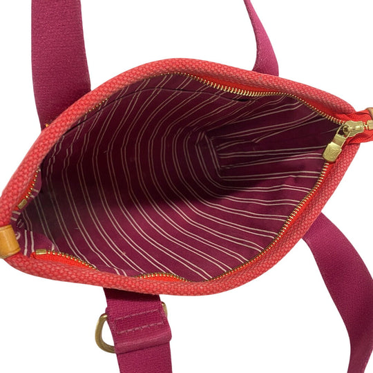 LOUIS VUITTON Handbag M40037 canvas Red With logo Antigua Kava PM Women Used Authentic
