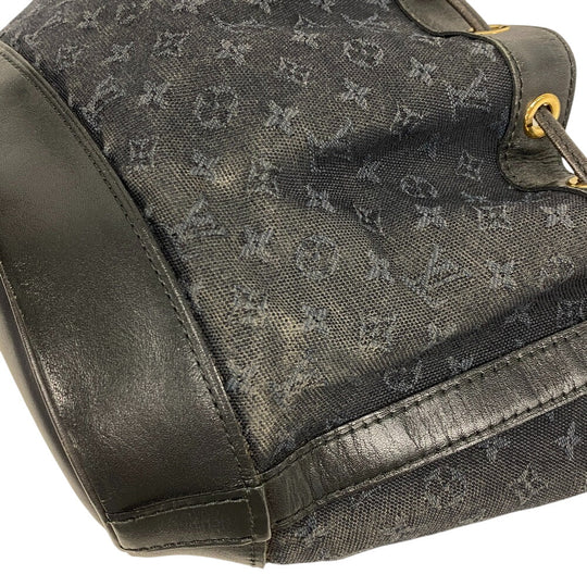 LOUIS VUITTON Handbag M92687 Canvas, Leather Navy Monogram mini Noelie Women Used Authentic