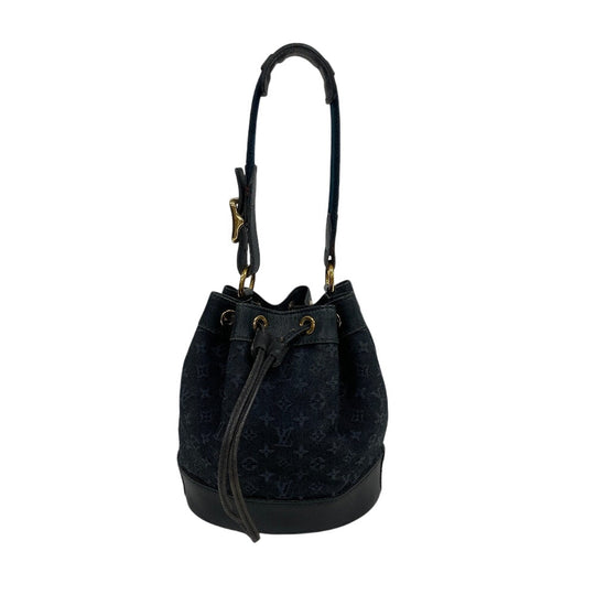 LOUIS VUITTON Handbag M92687 Canvas, Leather Navy Monogram mini Noelie Women Used Authentic