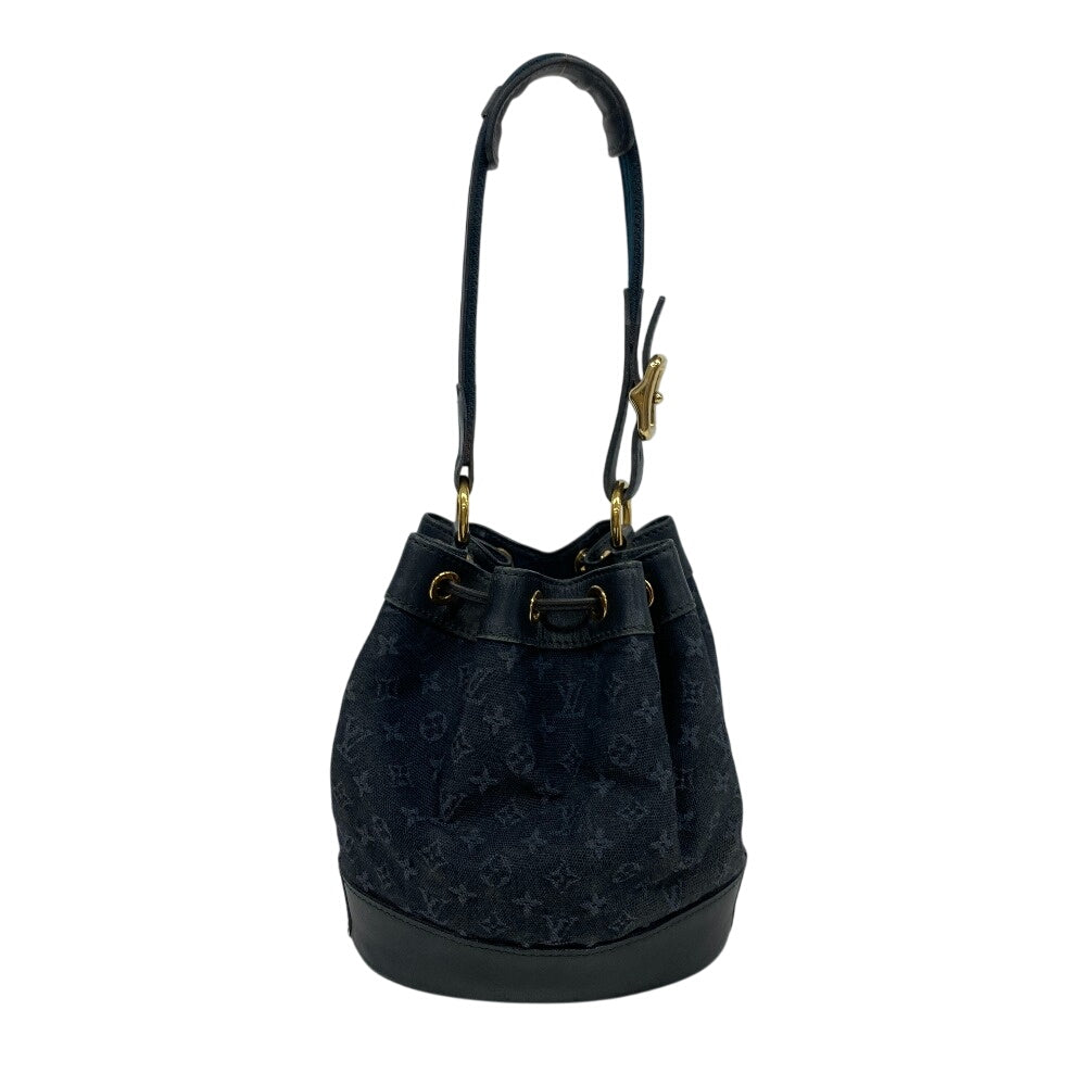 LOUIS VUITTON Handbag M92687 Canvas, Leather Navy Monogram mini Noelie Women Used Authentic