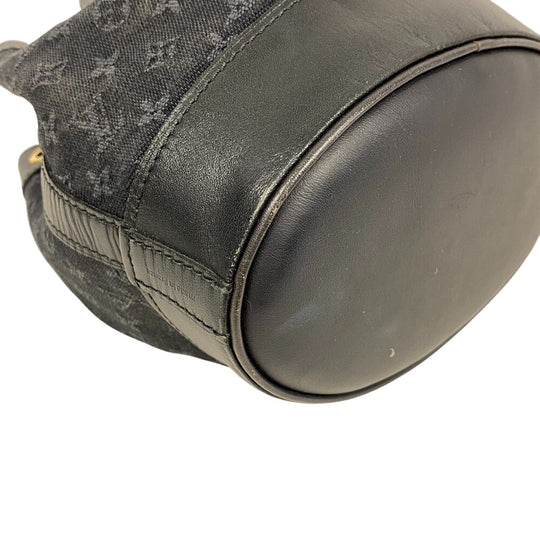 LOUIS VUITTON Handbag M92687 Canvas, Leather Navy Monogram mini Noelie Women Used Authentic