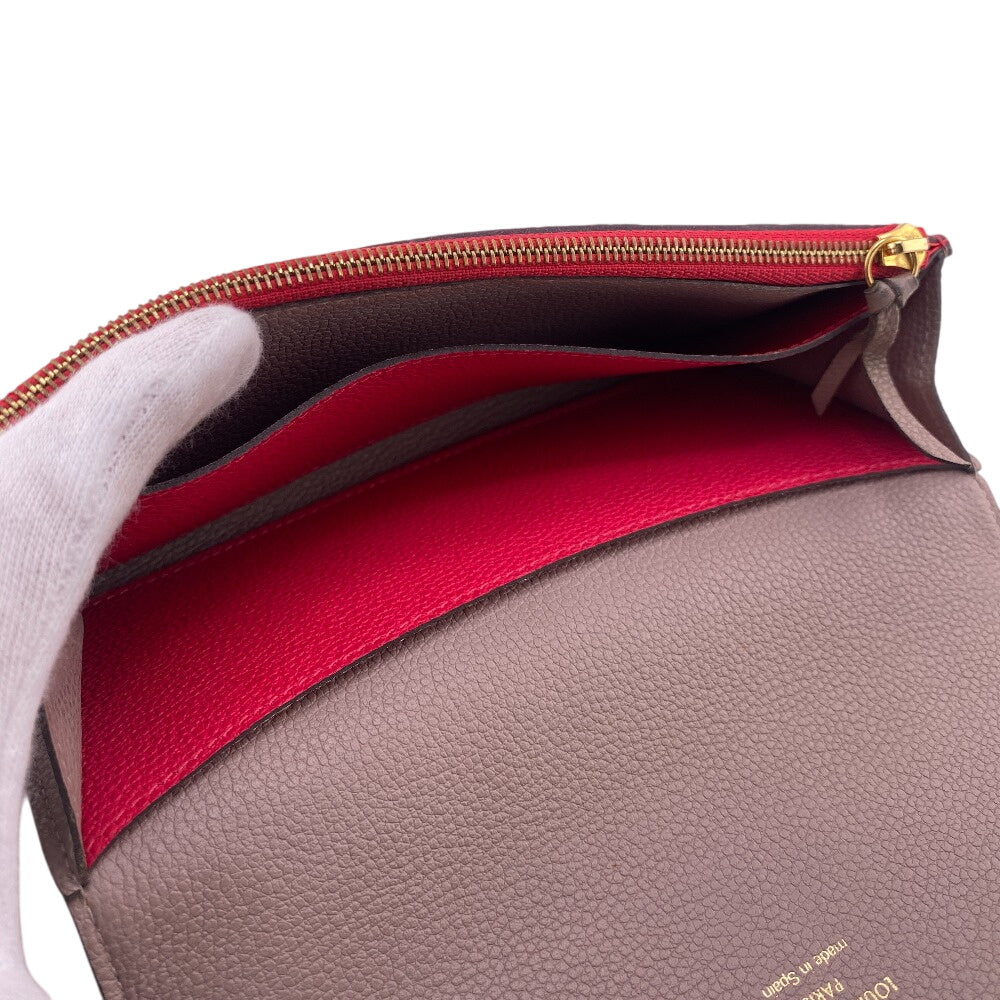 LOUIS VUITTON Long Wallet Purse M62371 Monogram Ann Platt pink Portefeuille Emily Women Used Authentic