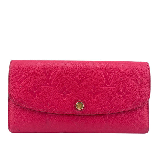 LOUIS VUITTON Long Wallet Purse M62371 Monogram Ann Platt pink Portefeuille Emily Women Used Authentic
