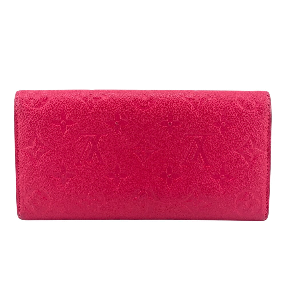 LOUIS VUITTON Long Wallet Purse M62371 Monogram Ann Platt pink Portefeuille Emily Women Used Authentic