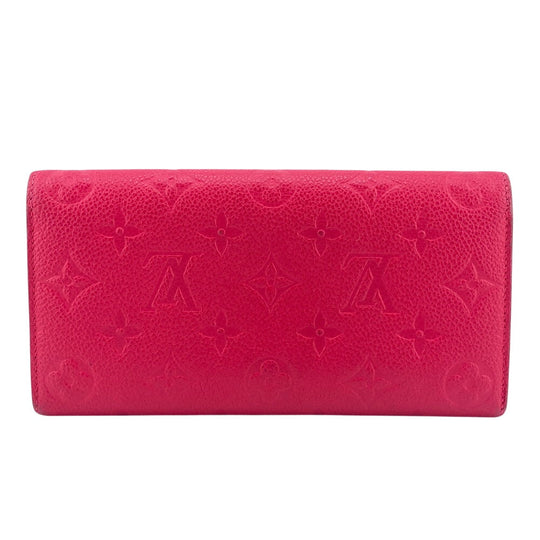 LOUIS VUITTON Long Wallet Purse M62371 Monogram Ann Platt pink Portefeuille Emily Women Used Authentic