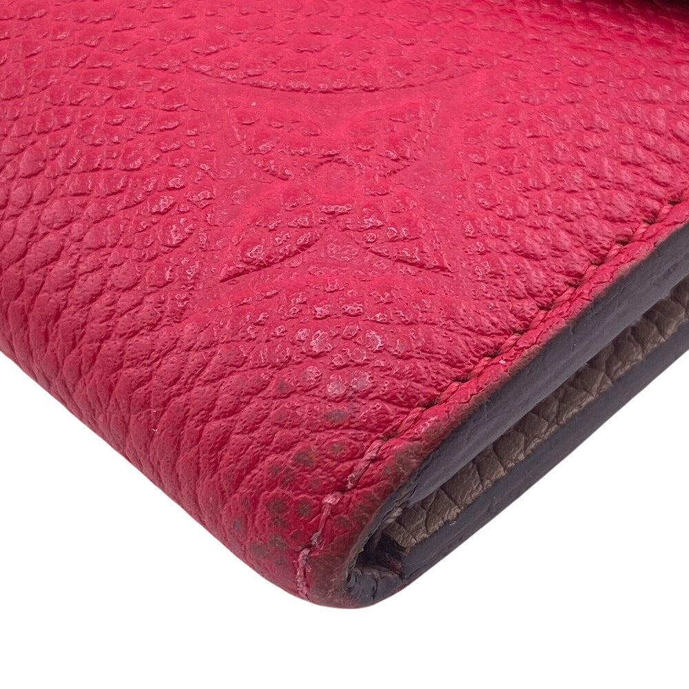 LOUIS VUITTON Long Wallet Purse M62371 Monogram Ann Platt pink Portefeuille Emily Women Used Authentic