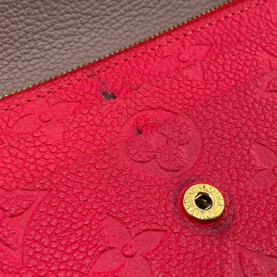 LOUIS VUITTON Long Wallet Purse M62371 Monogram Ann Platt pink Portefeuille Emily Women Used Authentic