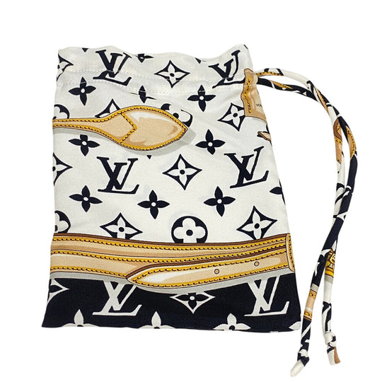 LOUIS VUITTON Other accessories M76748 Nylon, Silk black Mask Cover LV logo Mask Mayu Women(Unisex) Used Authentic