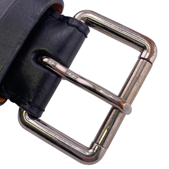 LOUIS VUITTON belt M6931 Monogram Mahina black Perfo Monogram Mahina Saintur mens 90/36 Used Authentic