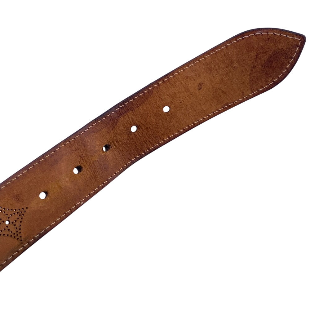 LOUIS VUITTON belt M6931 Monogram Mahina black Perfo Monogram Mahina Saintur mens 90/36 Used Authentic