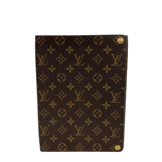 LOUIS VUITTON Other accessories M93803 Goat leather Brown iPad case Etui iPad Monogram(Unisex) Used Authentic
