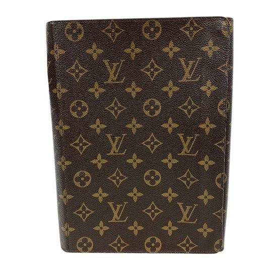 LOUIS VUITTON Other accessories M93803 Goat leather Brown iPad case Etui iPad Monogram(Unisex) Used Authentic