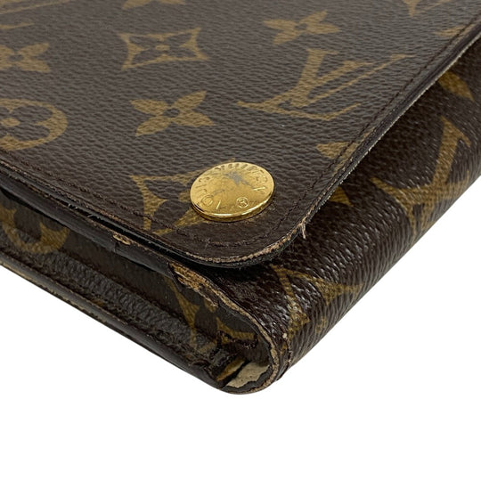 LOUIS VUITTON Other accessories M93803 Goat leather Brown iPad case Etui iPad Monogram(Unisex) Used Authentic
