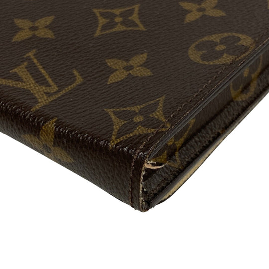 LOUIS VUITTON Other accessories M93803 Goat leather Brown iPad case Etui iPad Monogram(Unisex) Used Authentic