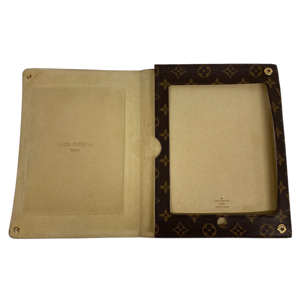 LOUIS VUITTON Other accessories M93803 Goat leather Brown iPad case Etui iPad Monogram(Unisex) Used Authentic