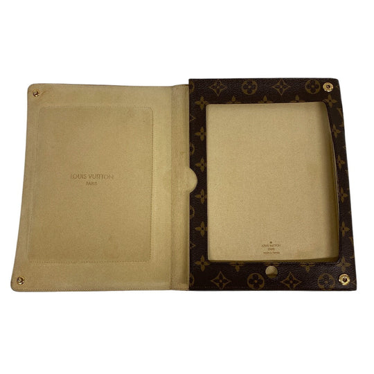 LOUIS VUITTON Other accessories M93803 Goat leather Brown iPad case Etui iPad Monogram(Unisex) Used Authentic