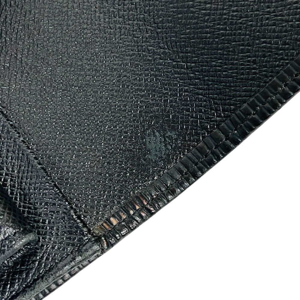 LOUIS VUITTON Tri-fold wallet M63712 Epi black Epi Porte Tresor Etui Papier mens Used Authentic